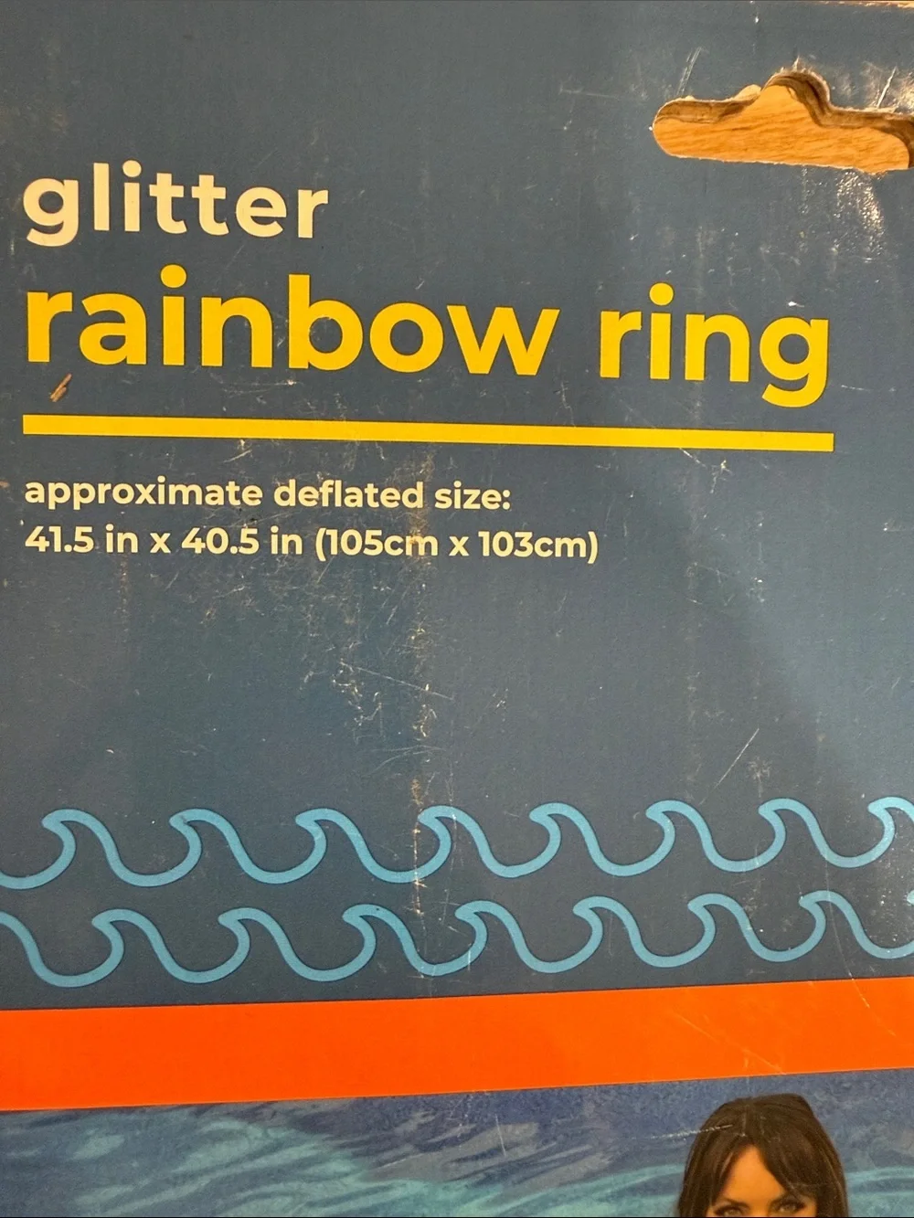 Glitter Rainbow Ring Inflatable Pool Float - Multicolor - Picture 4 of 4